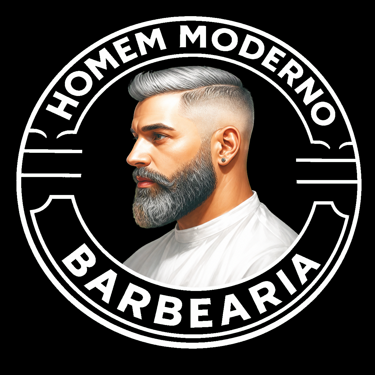 Logo Homem Moderno Barbearia